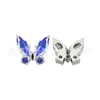 Brincos de Titânio F136, Piercings de Lábio Borboleta com Zircônia, Joias para Body Piercing de Liga de Titânio G23, Piercings de Orelha com Rosca Interna