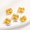 Novo Estilo Chinês Banhado a Cobre Ouro Real Contas de Gota de Óleo Espaçador Pingente Geométrico Dourado Antigo Pulseira Charme Acessórios de Joias DIY