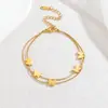 Lote Misto de Pulseiras de Aço Titânio Galvanizado a Vácuo PVD com Acabamento de Luxo, Joias de Aço Inoxidável para Venda Transfronteiriça Que Não Desbotam no Verão, Personalizáveis para Mulheres