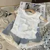 Traje de Verano para Niñas 2025 Nuevo Moda de Verano para Mujer Chaleco Shorts de Mezclilla Conjunto de Dos Piezas Vestido de Verano para Niños