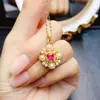 Venta al por mayor de fábrica Popular Colgante de Topacio Rosa Natural Plata S925 Incrustado Piedra Principal 5*5 Venta Directa de Fábrica de Joyería