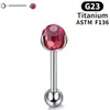 Piercing para la lengua de aleación de titanio F136, Adecuado para beber, Diseño de bombilla pequeña con rosca interna, Joyería de piercing para la lengua a la moda