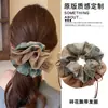 Elástico de Cabelo Estilo Coreano, Scrunchie Grande, Cordão de Cabelo, Laço, Acessório de Cabelo Delicado e Elegante, Ornamento de Cabelo de Bolinhas de Alta Qualidade