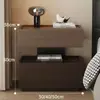 Nuevo modelo 2026: Mesita de noche minimalista italiana, de lujo ligero y alta gama con diseño flotante y caja fuerte incorporada