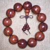 Venta al por mayor África Zambia pulsera de sándalo rojo lobulado cuentas de madera pulsera de sándalo sangre de Venus cuentas de rosario suministro de fábrica