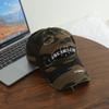 Chapéu de Baseball Camuflado Retro Americano Alta Qualidade Bordado Inglês Marca Tendência Chapéu Rasgado para Homens e Mulheres