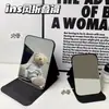 Espejo plegable, espejo de maquillaje para dormitorio en casa, espejo de tocador portátil para dormitorio de estudiante, espejo pequeño de escritorio con soporte