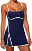 Vestido Deportivo de Dos Piezas para Mujer Amazon Transfronterizo con Forro Antiexposición para Correr al Aire Libre, Fitness y Tenis