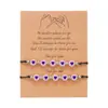 Pulseira de Contas Brilhantes de Amor da Sorte Transfronteiriça Simples Pacote com Dois Pulseira de Gancho Amizade Casal Pulseira