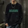 Nueva Camiseta Versátil de Cuello Redondo para Hombre Otoño 2026 Trendy Creativa Casual Sudadera Superior para Hombre LOGOTIPO Personalizable