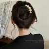 Grampo de Cabelo em Forma de U com Pérolas para Mulheres, Novo Acessório de Cabelo de Luxo 2026, Pente de Cabelo para a Parte de Trás da Cabeça, Presilha de Cabelo, Adorno de Cabelo