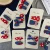Novo Grampo de Cabelo Azul Polka Dot Doce Estilo Coreano para Crianças com Tecido de Cor Contrastante Presilha Lateral para Mechas de Cabelo para Mulheres