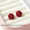 Contas Espaçadoras de Lótus de Cinábrio de Cristal para Pulseiras de Ano de Nascimento DIY, Acessórios de Joias DIY com Alto Teor de Cinábrio