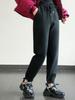 Calça Jogger Feminina Preta para Mulheres Altas, Comprimento Estendido 2023, Calça Casual de Inverno, À Prova de Vento, Alongadora de Pernas, Forrada com Fleece, Marca Tendência