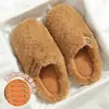 Pantuflas de algodón antideslizantes Babudou para mujer, nuevo modelo 2026 otoño/invierno, cálidas de felpa para interior, pantuflas de suelo