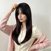 Moderna pieza de pelo de seda mate para mujer para cubrir canas, mechas estilo europeo y americano de Temu, cabello liso, red de rosa, directo de la fuente