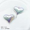 Accesorios de joyería DIY, acrílico, agujero recto, color melocotón, corazón, amor, cuentas sueltas, llavero, collar, cadena para teléfono móvil, cuentas