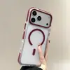 Adequado para capa de celular Apple 18 Pro Max, apresentando um design corrugado, altamente transparente e magnético, e uma capa protetora dois em um com bordas antiderrapantes para iPhone 17