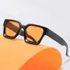Nuevas Gafas de Sol Cuadradas Simples Estilo Retro Gafas de Sol de Comercio Exterior Transfronterizo Europeo y Americano Marco Negro Visera Protector Solar Anti-UV Moda