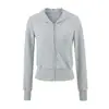 Traje Deportivo Casual para Chica Atractiva Otoño Sudadera con Capucha y Cremallera Ajustada Corta Chaqueta Pantalones Deportivos Rectos de Cintura Alta para Mujer