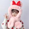 Chapéu infantil de desenho animado de inverno estilo coreano bonito bebê protetor de ouvido chapéu cachecol de meninos e meninas chapéu tudo-em-um boné infantil