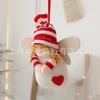 Colgante de decoración para árbol de Navidad fieltro de lana columpio mini muñeco niño y niña Decoraciones de Navidad
