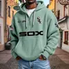 Sitio Web Independiente Transfronterizo Moda Masculina Nueva Más Vendido Bolsillo Múltiple Cremallera Nueva Sudadera Comercio Exterior Sudadera de Moda Serie NFL