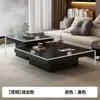Mesa de Centro de Madera Maciza, Cuadrada, Minimalista, para Uso en el Hogar en la Sala de Estar, Sencilla, para Apartamentos Pequeños, de Estilo Antiguo, Mesa de Centro de Diseño Moderno Estilo Wabi-Sabi