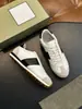 Estilo Europeo Nuevas Zapatillas Deportivas Casuales de Cuero Genuino de Caña Baja con Cordones Bloques de Color Zapatos para Hombre Marca de Lujo de Moda