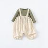 Conjunto de Ropa para Niña 2026 Ropa Nueva para Niños Primavera Overol Ropa de Bebé Estilo Coreano de Moda Conjunto de Dos Piezas Tendencia