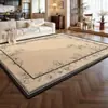 Tapete para Sala de Estar, Estilo Francês Vintage, Lavável e Resistente a Manchas, Adequado para Sofá e Mesa de Centro, com um Toque de Luxo Leve e Sofisticado