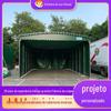 Toldo retrátil elétrico retrátil para depósito de logística personalizado, toldo retrátil para quadra de basquete, toldo empilhável para armazenamento