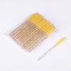 Cepillo Desechable para Pestañas con Mango de Cristal y Cabezal Doble de Nylon Espiral Sólido, Herramienta de Limpieza de Maquillaje en Stock