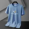 Camiseta Casual Deportiva de Manga Corta para Hombre con Cuello Redondo Holgada Estilo Coreano Ins Capa Base Ropa para Hombre Tallas Grandes 1/2 Pieza
