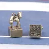 Chaveiro Selo Zodiacal Chinês de Latão Retro Pequenos Enfeites Pingente para Bolsa de Mão Barraca Presentes Criativos