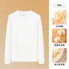 Camiseta Solona de Manga Larga con Cuello Redondo Cepillada por Ambos Lados 310g para Hombre, Nueva Colección Otoño e Invierno, Algodón de Fibra Larga, Camiseta Básica Elegante para Hombre