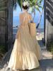 Vestido de Vacaciones Junto al Mar de Super Hada para Mujer Verano Espalda Descubierta Tirantes Falda Larga Ambiente de Alta Gama Foto de Viaje Falda de Hada