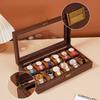 Caja de Almacenamiento de Relojes de Cuero con Grano de Madera Vintage Caja para Múltiples Relojes de Alta Gama Reloj de Pulsera Reloj Mecánico Joyero para el Hogar Gran Capacidad