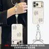 Pulsera de trébol de cuatro hojas con diamantes brillantes adecuada para funda de teléfono Apple 17promax iphone15 lujo ligero 16 sensación de alta gama 14 para mujeres