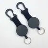 Cable de Acero Escalada al Aire Libre Hebilla de Fácil Tracción Llavero Retráctil Multifuncional Hebilla de Correa Plana de Doble Cara Clip para Insignia