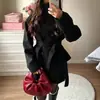 Estilo Neutro Cuello Alto Doble Botonadura Top Corto Europeo y Americano INS Otoño e Invierno Temperamento Versátil para Viajes Cotidianos Chaqueta Transfronteriza