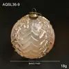 Nuevo Producto Bola de Navidad de 8 cm Color Champaña Polvo Pegajoso Polvo Dorado Adorno Colgante para Árbol de Navidad Retro Colgante Decoración Colgante Arreglo