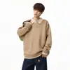 Nueva colección otoño/invierno: Suéter tipo polo de dos piezas estilo japonés para hombre, con un diseño de punto holgado, casual y minimalista, un top moderno