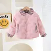 Conjunto de Invierno para Niños Nuevo Engrosado Cálido de Manga Larga de Dos Piezas para Bebés de un Año, Ropa de Algodón Engrosada Cálida para Salidas