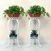 Soporte de flores de hierro forjado, estilo europeo, de pie, estante para macetas de interior de varios niveles para sala de estar y balcón, adecuado para plantas en maceta como plantas araña y plantas en maceta.