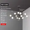 Sala de Estar Escandinava Lâmpada de Ferro Moderna Minimalista LED Lâmpada de Corredor Criativa Elegante Restaurante Quarto Moleculeira Mágica Feijão Lustre