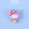 Diablito Morado Lazo Dibujo Animado Resina Accesorios Bricolaje Pegamento de Crema Funda de Teléfono Pasador Zapato de Madera Parche