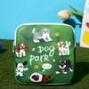 Bolsa de armazenamento de absorventes estilo ins para passeios, bolsa de toalha de desenhos animados para tias, bolsa de armazenamento de absorventes com zíper, coração de menina