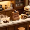 Bolsa de Café Miniatura Escena Miniatura Accesorios de Resina Modelo de Simulación Decoración de Escritorio Accesorios para Joyería DIY Materiales