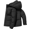 Chaqueta de plumas de longitud media para hombres de mediana edad, 90% plumón de pato blanco, tejido de seda de leche, engrosada y cálida, abrigo de plumas de invierno para hombre